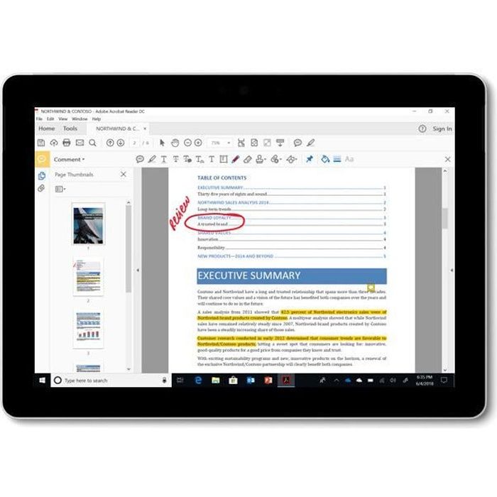 Microsoft Surface Go - 25 - 4 Cm (10-) - 1800 X 1200 Pixels - 128 Go - 8 Go - Windows 10 Pro - Argent