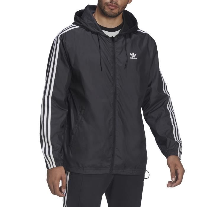 Adidas Veste pour Homme Adicolor 3-Stripes Windbreaker Noir HB9489