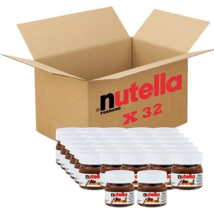 32 petits pots NUTELLA 25gr