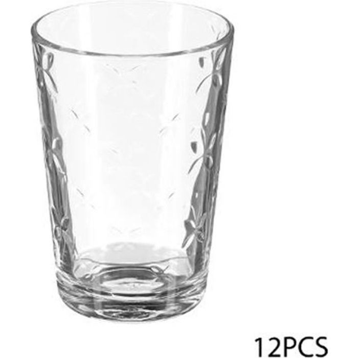 Lot de 12 Gobelets à Eau -Carl'eau- 20cl Transparent