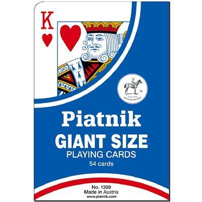 Jeu de 54 cartes - Cartes géantes