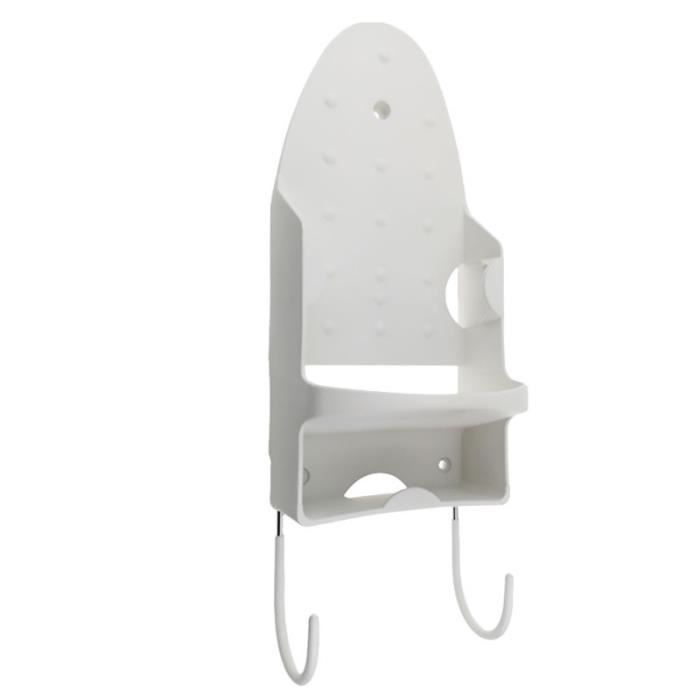 1 PC En Acier Inoxydable Fer Stand Planche À Repasser Titulaire Armoire Suspendue Rack Double Crochet Étagère Murale PNEUS AUTO