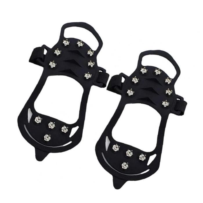 Traction de neige Crampon Crampon Cleats de glace antidérapante Couvre-chaussures pour randonnée Pêche alpinisme 1Pair S
