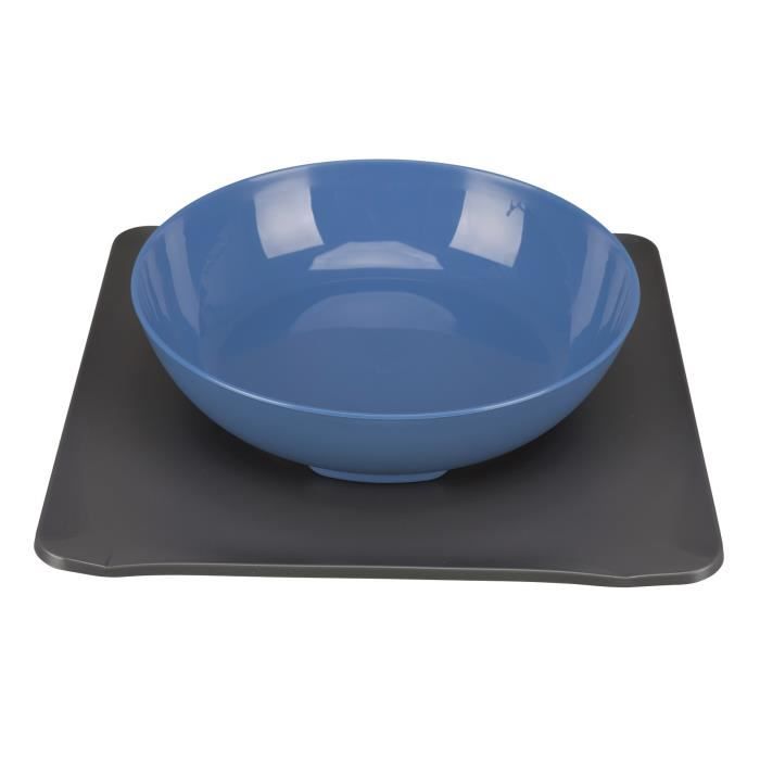TRIXIE Yummynator antidérapant - 850 ml - 24 × 24 cm - Bleu et gris - Pour chien