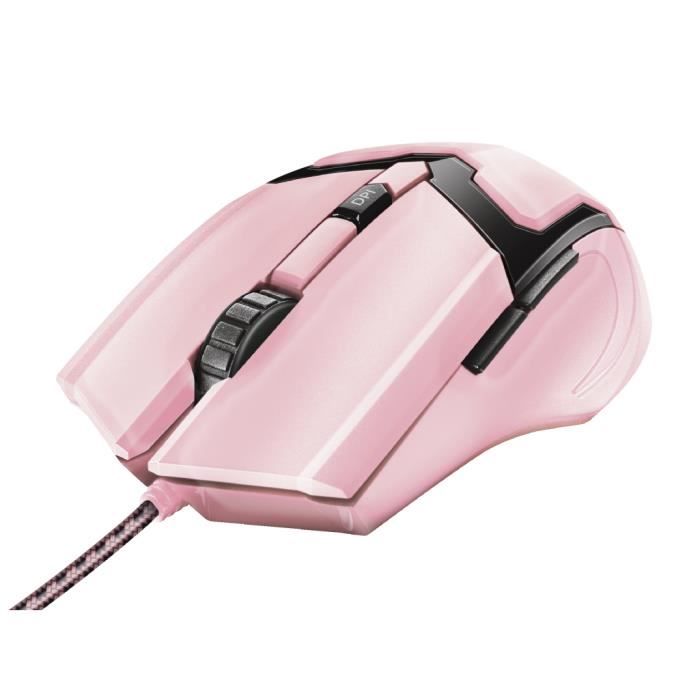 Trust GXT 101P, Right-hand, Optical, USB, 4800 DPI, 145 g, Black,Pink