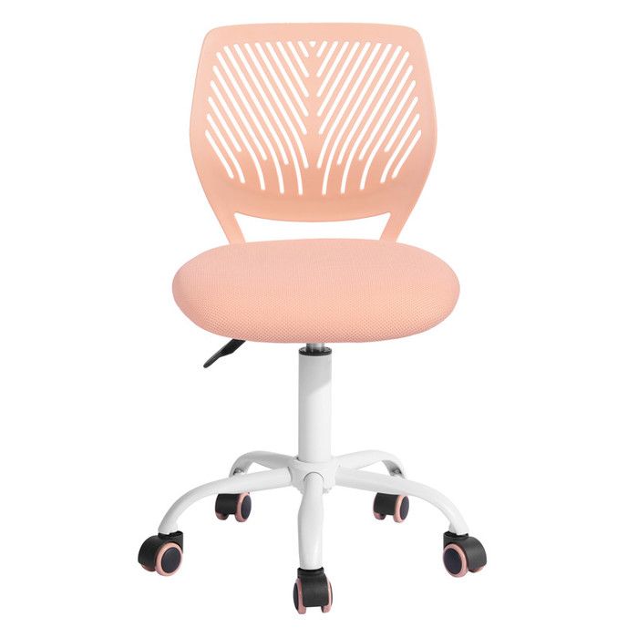 Chaise de bureau - FURNITURER - Chaise ergonomique réglable - Hauteur réglable - Pivotante - Assise tissu rose Chaise de bureau - FURNITURER - Chaise ergonomique réglable - Hauteur réglable - Pivotante - Assise tissu rose