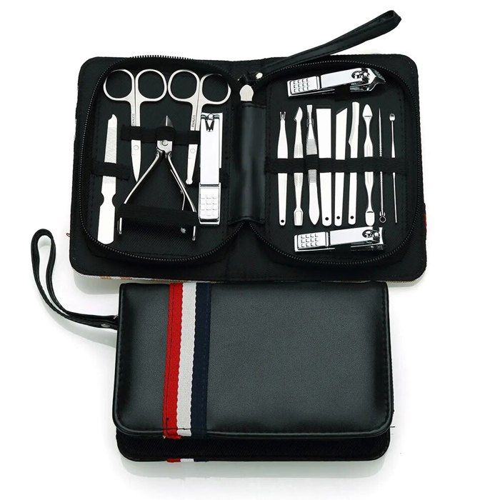Kit Manucure/pédicure 14 Outils En Acier Inoxydable - étui Compact, Livraison Gratuite