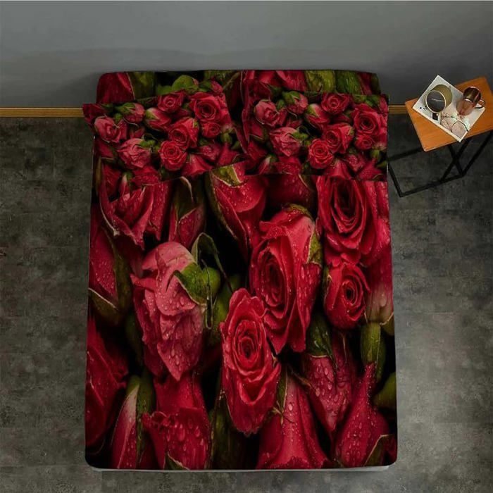 Drap Housse 140x200 Cm Fleurs De Cerisier Japonais, 3D Japon