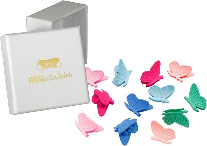 Mini Pinces à Cheveux Multicolores - Lot De 12 - Marque My Accessories - Neuf Sous Blister