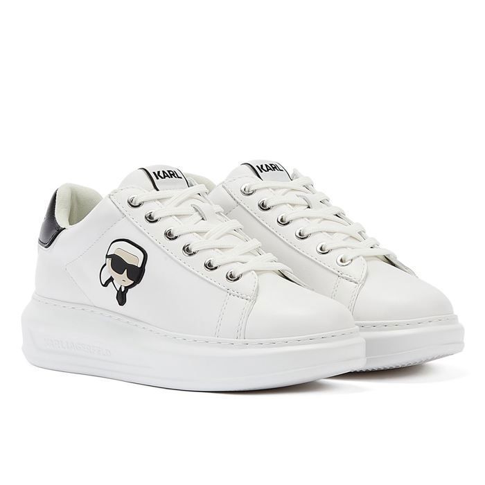 Karl Lagerfeld Sneakers En Cuir Blanc Pour Femmes
