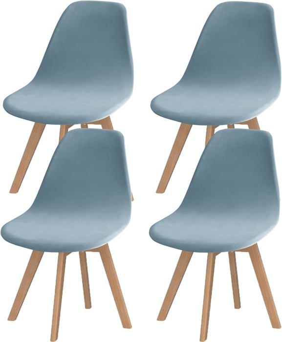 4Pcs Velours Housses de Chaise de Salle à Manger Scandinaves Extensible Couverture de Chaise sans Accoudoirs - Bleu Lac 4Pcs Velours Housses de Chaise de Salle à Manger Scandinaves Extensible Couverture de Chaise sans Accoudoirs - Bleu Lac
