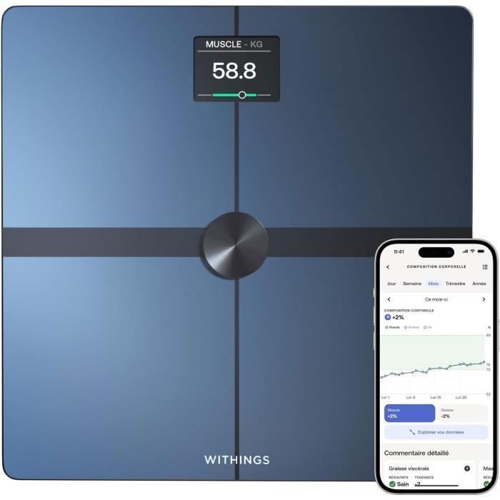 Pse-personne Withings BODY SMART NOIR NOIR PESE-PERSONNE - Cdiscount ...
