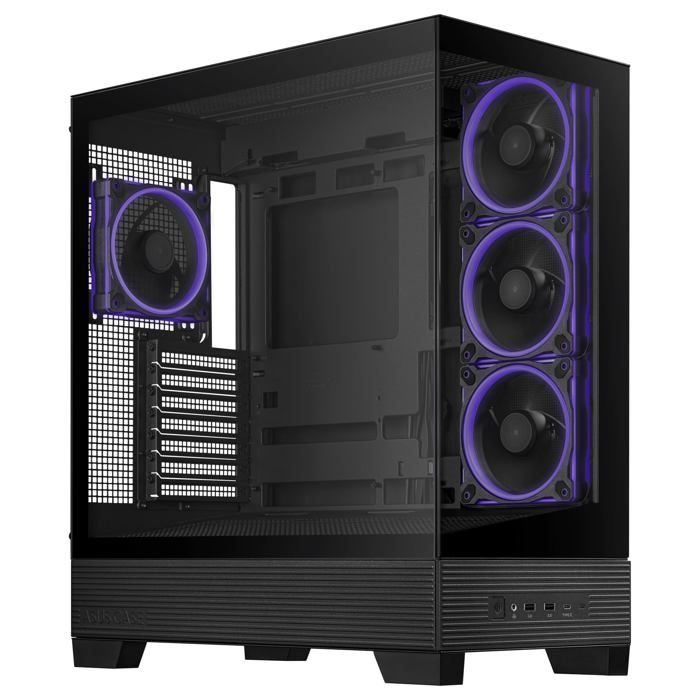 Boîtier PC Asus A31 PLUS TG ARGB – Moyen Tour Verre Trempé RGB Noir ATX/Micro-ATX/Mini-ITX