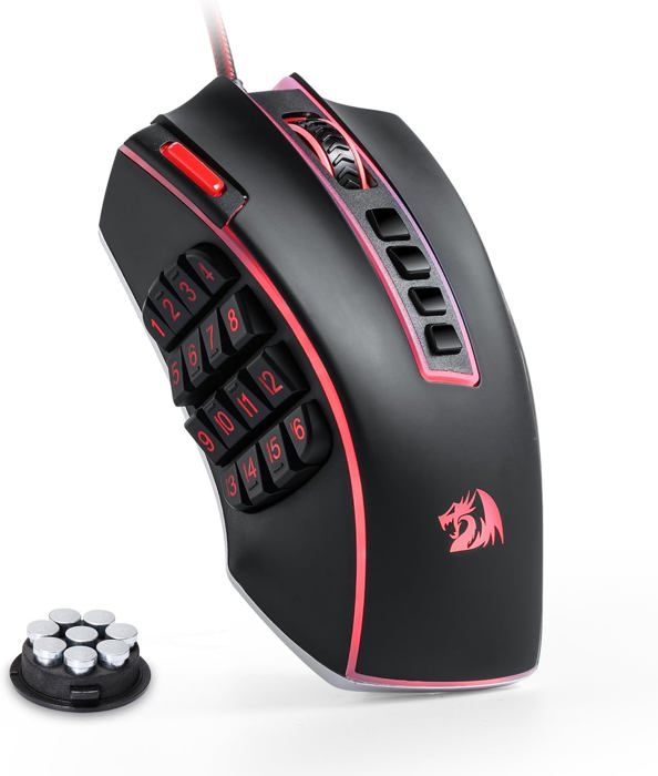 Redragon M990 Souris De Jeu Mmo 32 000 Dpi Filaire Rvb Haute Précision Avec 23 Boutons Programmables 16 Touches Macro Latérales