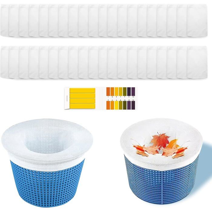 Chaussettes pour Skimmer - HOME FIT TRAINING - Lot de 40 - Lavables - Écologiques - Filtrantes