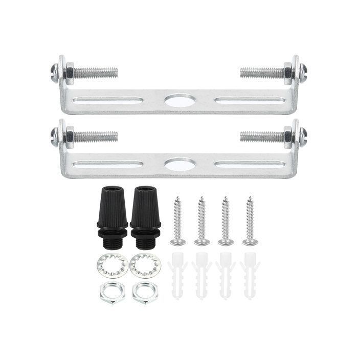 Support de fixation pour luminaires SOURCING MAP 2 Kits 85mm Plaque plafonnier Universel Acier pour Suspension murale Maison bureau