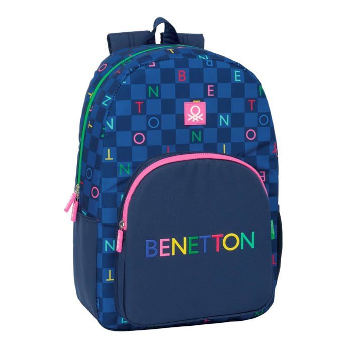 Sac à dos - Safta - Benetton Damero - 19.30L - Bleu - École primaire Sac à dos - Safta - Benetton Damero - 19.30L - Bleu - École primaire