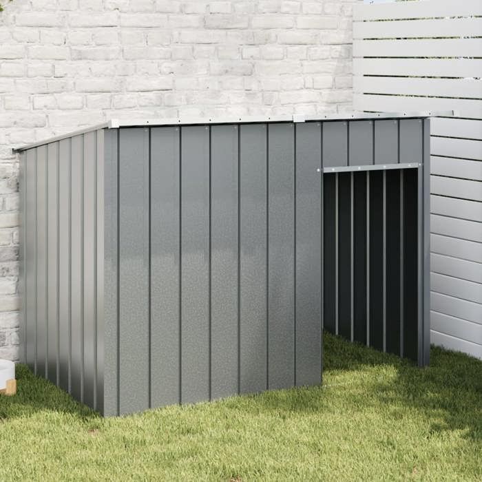 Automne/hiverNiche pour chien avec toit anthracite acier galvanisé - HAuteur:110cm - Grande Taille &FR_672089