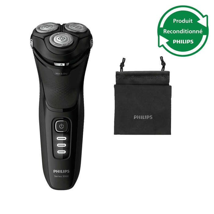 Philips Reconditionné comme neuf Rasoir électrique 100 % étanche Series 3000 S3233/52R1 Reconditionné - Philips reconditionné disponible sur Cdiscount Seconde Vie