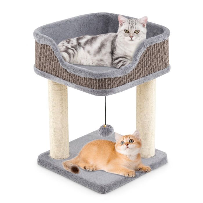 Arbre à chat 3-en-1 - HELLOSHOP26 - Compact - Design moderne - Ergonomique - 38 x 385 x 51 cm