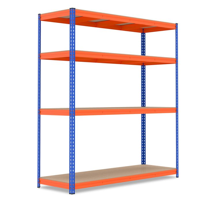 Meuble Étagère 181 cm à 4 Niveaux COSTWAY Étagère Réglable Charge 2400 KG Organisateur de Rangement pour Maison Garage Sous-sol