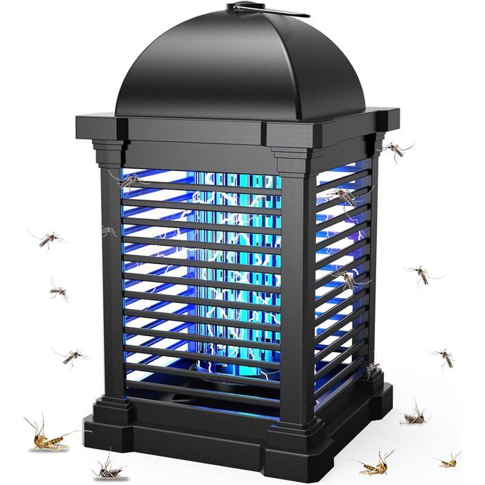 PALONE Lampe Anti Moustique Électrique 20W 4300V – IPX4 Étanche 100m² + Câble 39 Pieds – Tue Insectes Puissante