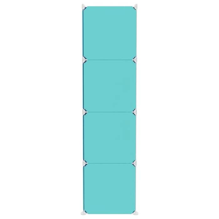 Meuble Entrée Vert - LEMON® Armoire de rangement pour enfants avec 12 cubes Vert PP 830 - Soldes