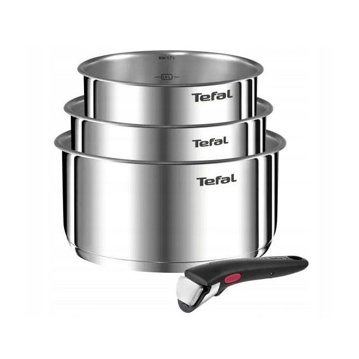 Ensemble de casseroles - Tefal - Ingenio Emotion - 4 éléments - Poignée amovible - Revêtement antiadhésif
