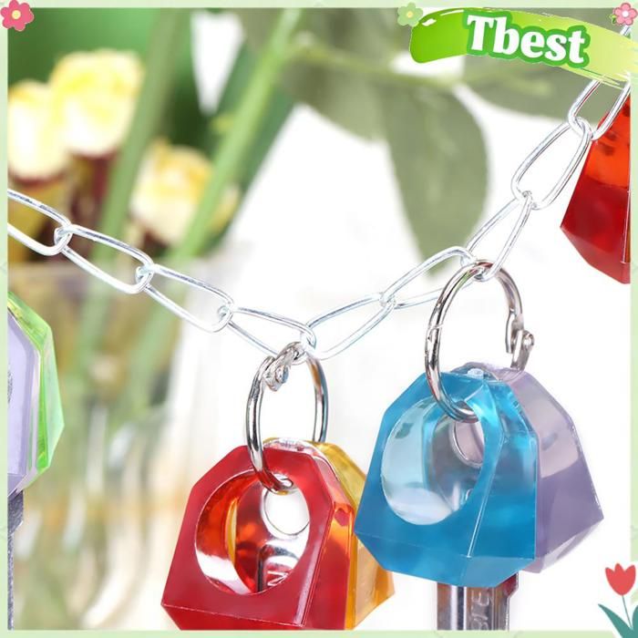 Tbest Jouet pour perroquet Jouet à Mâcher pour Perroquet Décoration Suspendue pour Cage à Oiseaux en Plastique animalerie jouet