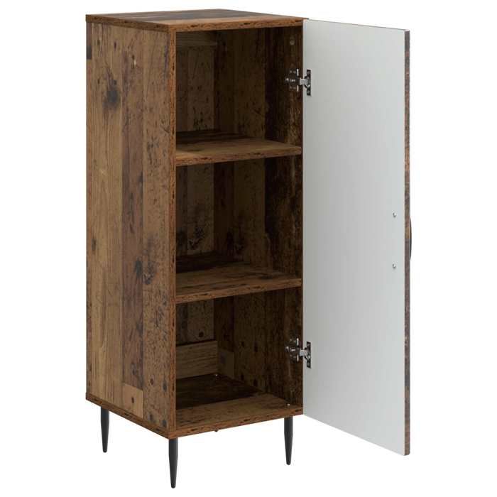 Buffet bahut - vidaXL - bois dingénierie - bois ancien - 1 porte - avec poignées - grand rangement - 33 x 345 x 895 cm 30kim99n