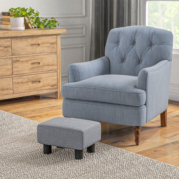 Repose-pieds de salon 40 x 30 x 24 cm gris tabouret bas rectangulaire avec assise rembourrée