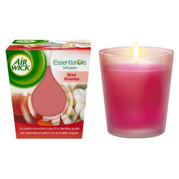 LOT DE 4 AIR WICK Essential Oils Infusion Bougie parfumée elixir