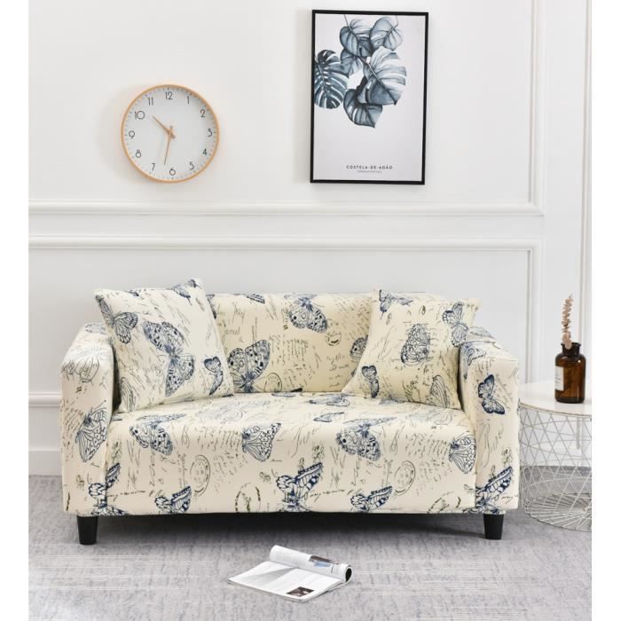 Housse de Canapé Extensible 3 Place Couverture Canapé avec Accoudoirs Moderne Couvre Canapé Elastique Universelle Revêtement 24