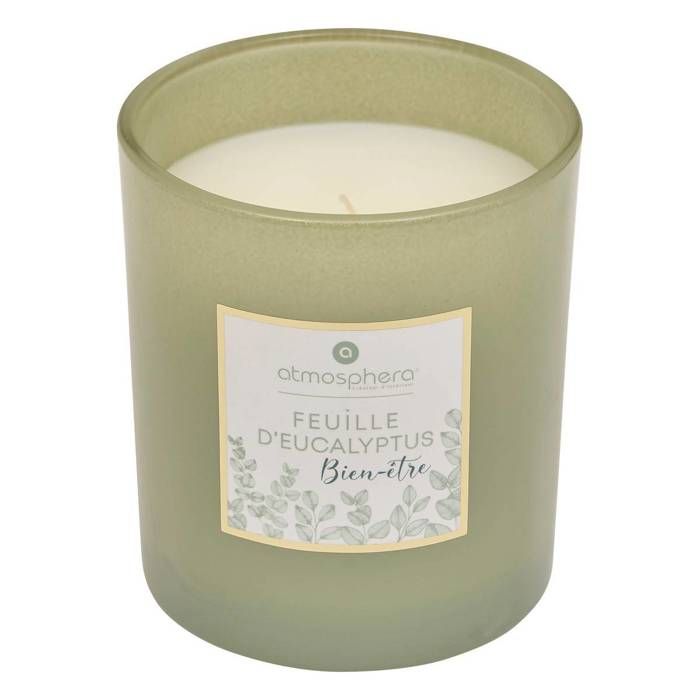 Bougie Parfumée Atmosphera Chéri 310g - Pot Céramique, 2 Mèches, Senteurs Cannelle/jasmin/rose