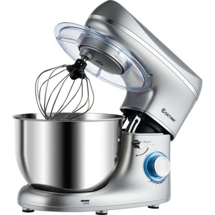 Robot culinaire multifonctionnel Mélangeur à main Bâton magique amovible  Bâton de cuisson en acier inoxydable à vitesse variable à 5 vitesses, prise  CN (noir)