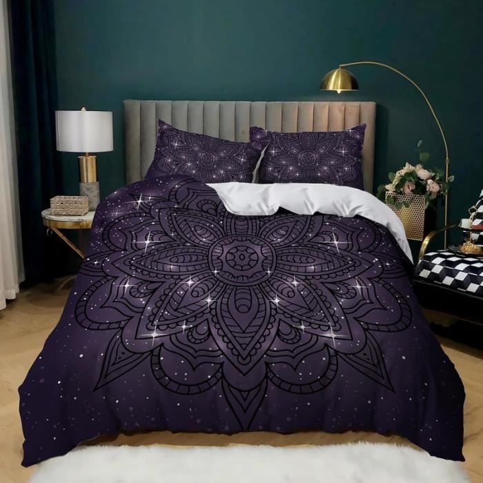 Housse De Couette 220x240 Ciel étoilé – Parure 3 Pièces – Microfibre – Linfye