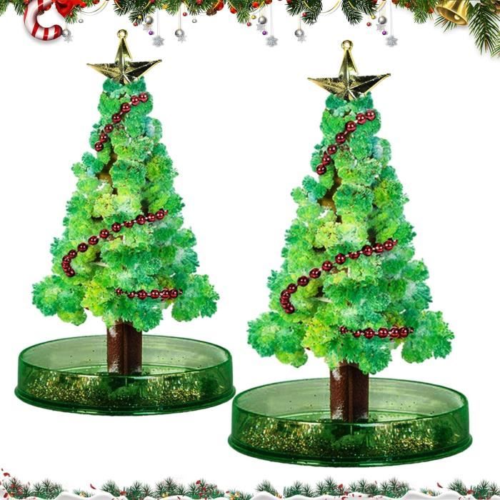 Lot De 2 Mini Sapin De Noël En Papier Magique, Kit De Culture En