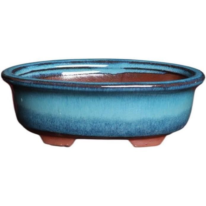 Grand Pot De Bonsaï Vintage En Céramique émaillée Pour Plantes