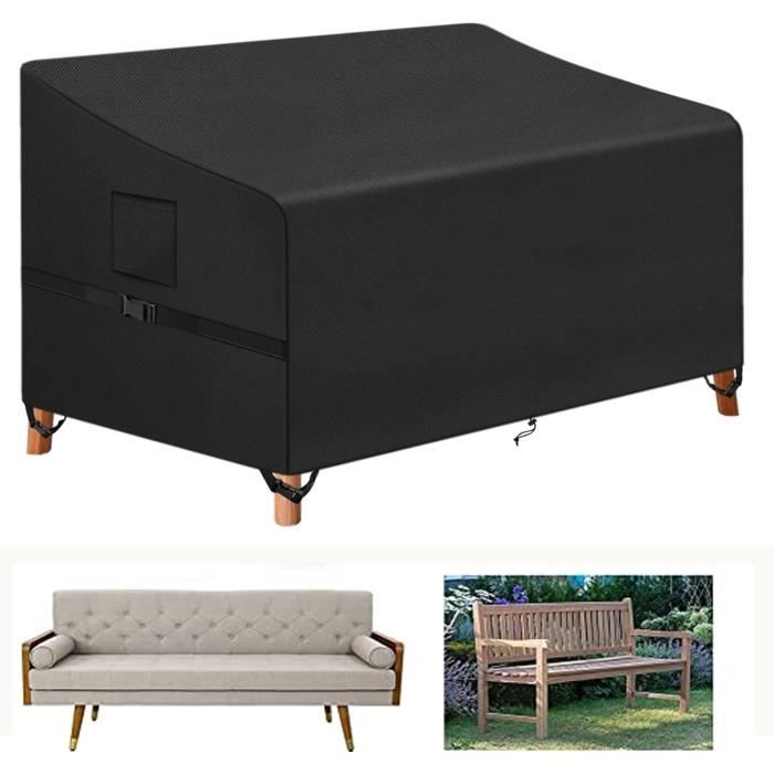 Housse De Protection Pour Canapé Jardin 2 Places - Imperméable Et Anti-UV, Taille 147x85x80/60cm