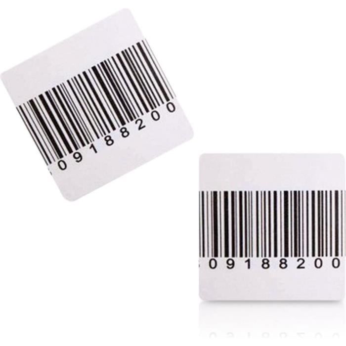 Produktbild von 1000 Stück RF-Sicherheitsetiketten 8,2MHz 4x4cm – Selbstklebende Warensicherung Für Einzelhandel, Mit Barcode & Präventions-Tipps