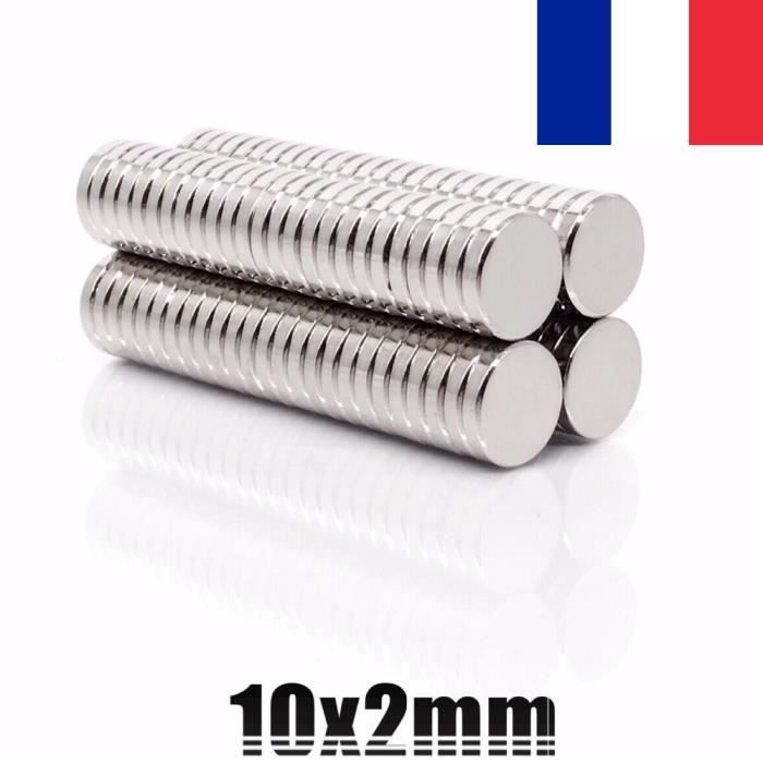 Aimant Neodyme Disque Rond Fort Puissant Super Magnet N50 12mm X 1mm 