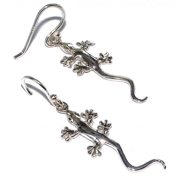 Boucles D'oreilles Argent 925 - Clous Lézard / Salamandre / Gecko - Tata Gisele