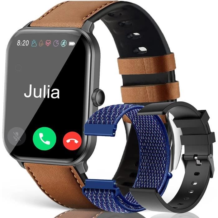 Montre Connectée Femme Homme, Smartwatch avec Appel et SMS 1.7