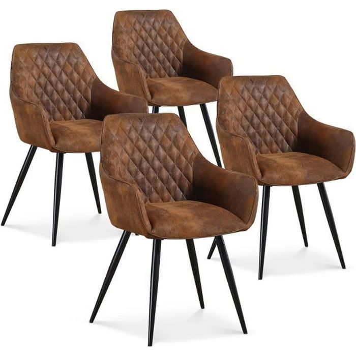 Lot de 4 chaises Victoria vintage pieds noir Lot de 4 chaises Victoria vintage pieds noir