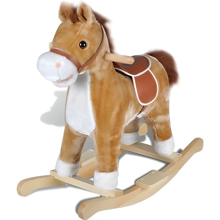 Cheval à bascule cheval de Troie pour enfants cheval à bascule à double  usage jouet bébé 1-3 ans cadeau avec musique