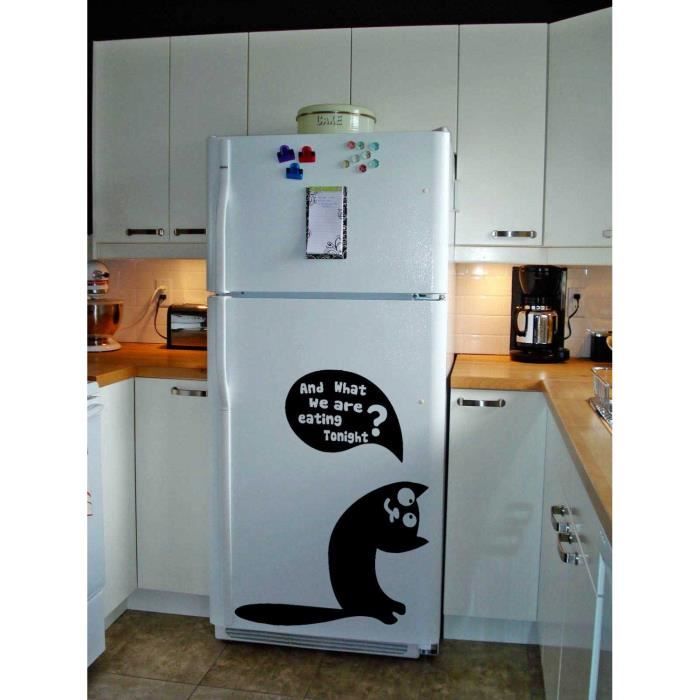 Stickers autocollants pour frigo Cuisine frigo Porte Vinyle Autocollant  Mignon la Die drôle Coupe Ensemble Art Alimentai 97564 - Cdiscount Maison