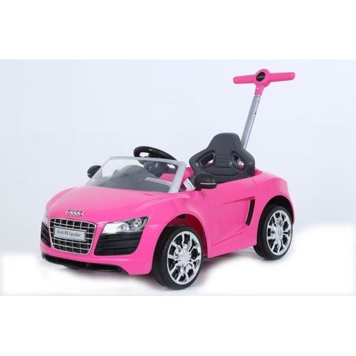 Voiture à pousser Audi rose