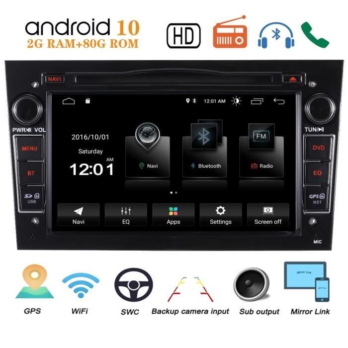 Autoradio Android 10.0 Voiture GPS Radio pour Opel Meriva Corsa Zafira