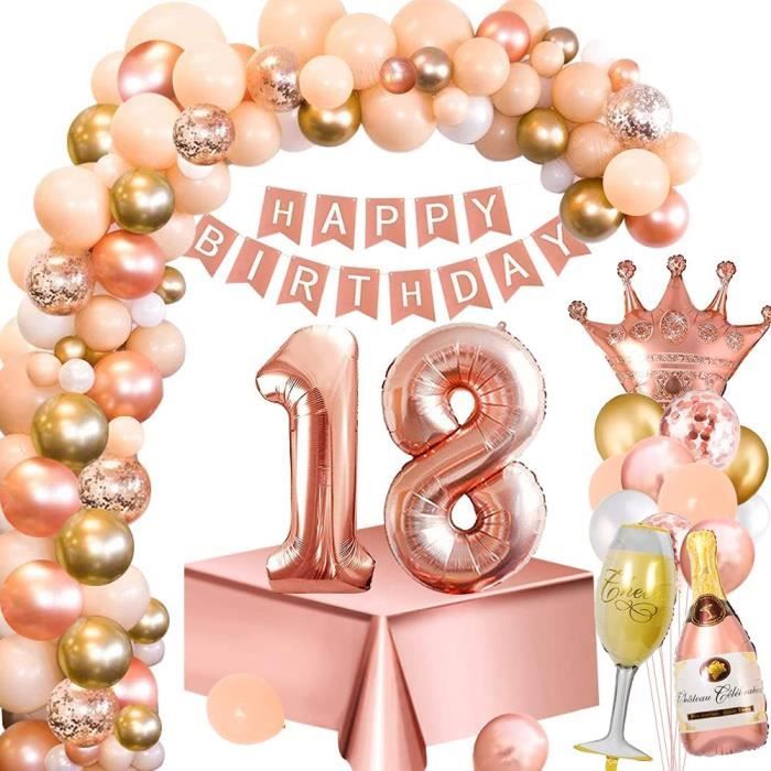 18 Ans Deco Anniversaire Or Rose 18 Or Rose Numero Ballons Banniere Joyeux Anniversaire Nappe Or Rose Ballon Aluminium Bouteille Cdiscount Maison 18 Ans Deco Anniversaire Or Rose 18 Or Rose Numero Ballons Banniere Joyeux Anniversaire Nappe Or Rose Ballon Aluminium Bouteille Cdiscount Maison