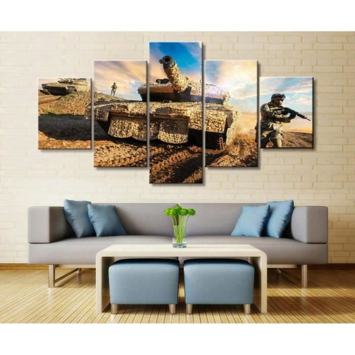 Tableau Multi Panneau 5 Parties Voiture Sport - Impression Toile 150x100 Cm Moderne Salon Décoration Murale